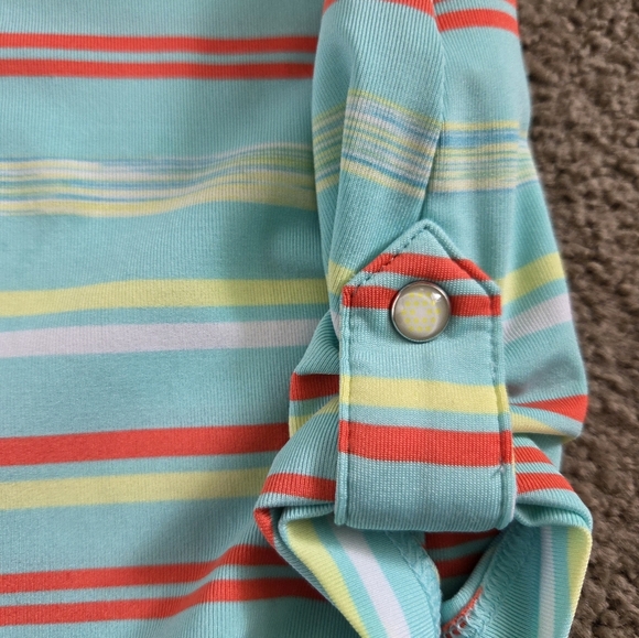 ⭐️Puma Womans Strioed Sleeveless Polo With Snap Buttons Size Small - Picture 4 of 7